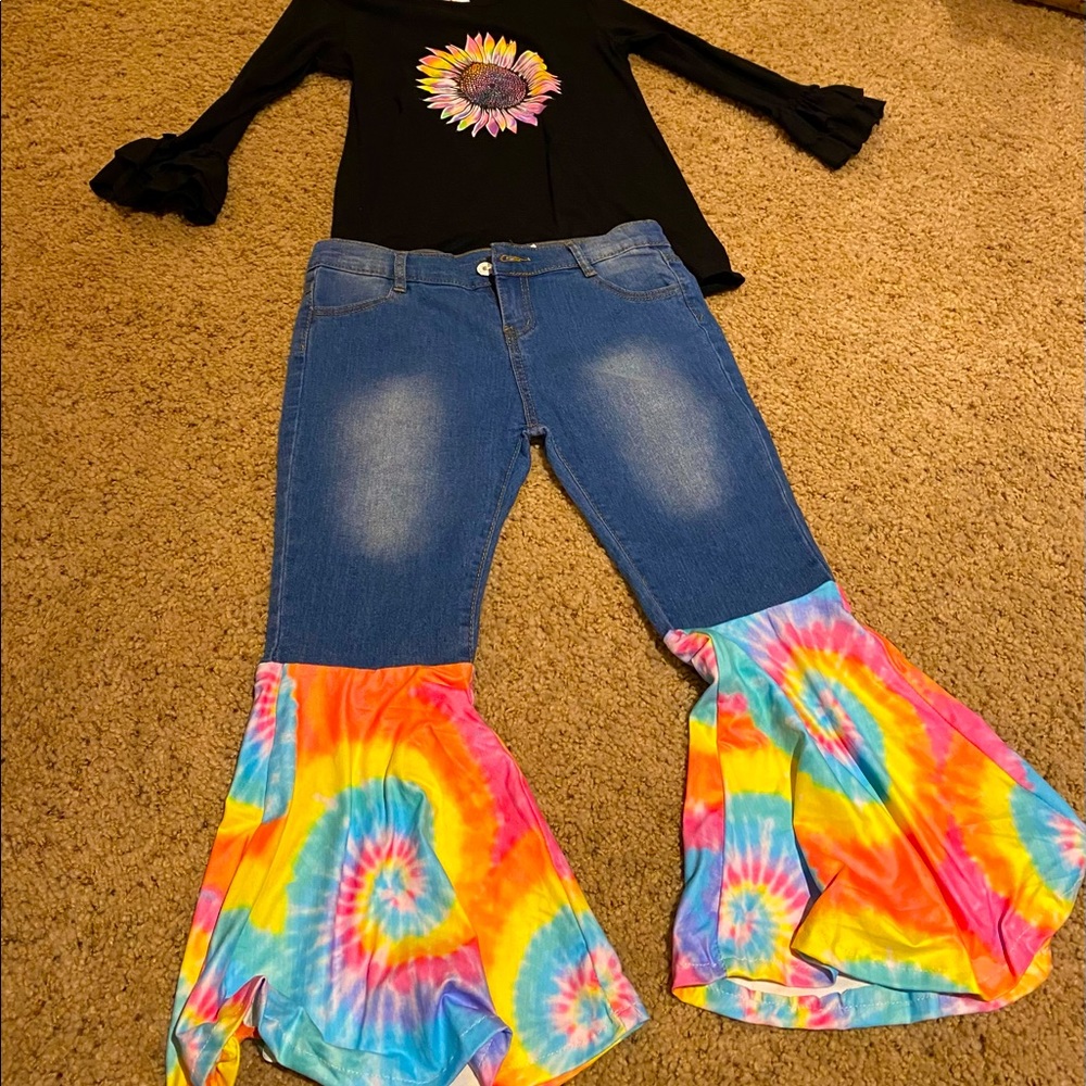 TIE DYE JEAN SET